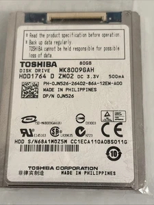 TOSHIBA 80 GB HDD 1.8" 8MB 4200RPM MK8009GAH CE ZIP Hard Disk Drive - Picture 1 of 4