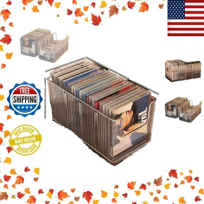 Caja de almacenamiento de CD de plástico - Organizador apilable transparente para coleccionista - Tiene capacidad para 30 CD Foto 1 de 4