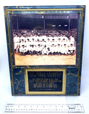NY Yankees 1927 World Champion placa equipe imagem maior equipe de todos os tempos - Imagem 1 de 4