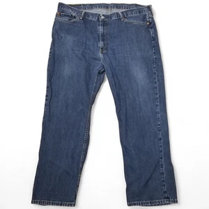 Levis 514 Jeans Mens 42x30 Blue Straight Leg Zip Fly Denim Classic Medium Wash - Picture 1 of 11