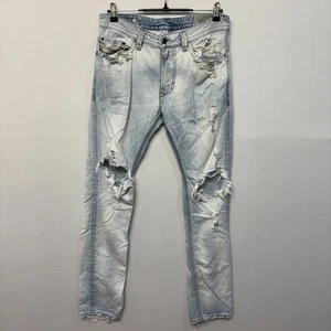 Pantalones de mezclilla ajustados Diesel Thavar para hombre talla 31x32 azul desgastado D031-22 - Imagen 1 de 20