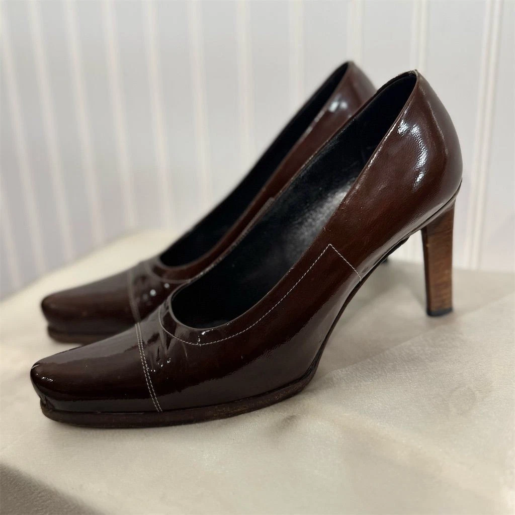 PRADA Square Toe Patent Leather Heels for Women for sale | eBay