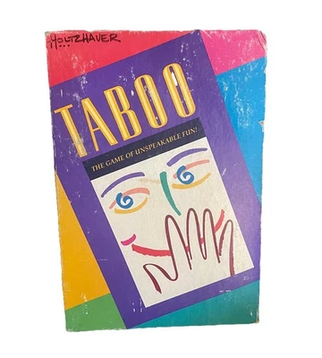 Taboo Board Game 1989 The Game Of Unspeakable Fun Milton Bradley Hasbro Complete - Image 1 of 4