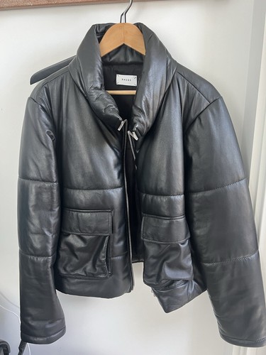 Giacca imbottita in pelle Rhude VERA PELLE