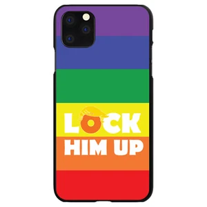 Hard Case Cover for iPhone / Samsung Galaxy LOCK HIM UP Rainbow Anti Trump - Picture 1 of 38