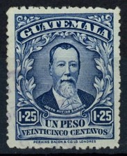 Guatemala 1924 SG#206, 1p25 President J.R. Barrios Used #E85200