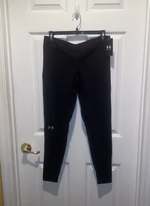 NEW UNDER ARMOUR, BLACK MOTION SOLID CROP LEGGINGS , SIZE YOUTH XL,SEE PICS. - Picture 1 of 8