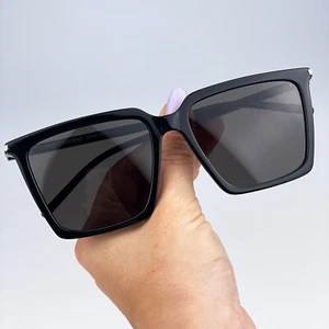 Saint Laurent Men Sunglasses Black Square SL474 001 NEW - Picture 1 of 16