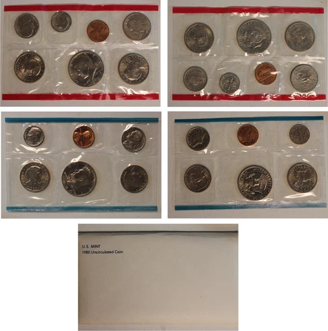 1980 US Mint Set (OGP) with Susan B Anthony  13 coins Cover