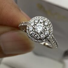 14k White Gold Genuine Natural VS Clarity F-G Color Diamond Engagement Ring