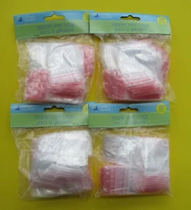 720 Miniature ZIPPER SEAL BAGS (4 packs of 180 each) CLEAR 1.5" x 2" - Picture 1 of 5