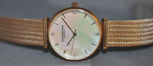 Stuhrling Ladies Cambria 3927 Silver MOP Dial Stainless Steel Mesh Watch - Picture 1 of 5