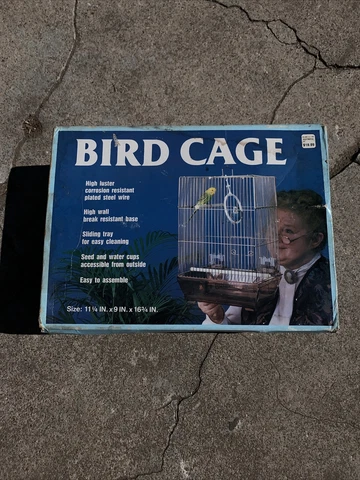 VTG 11” WOOLWORTH CO BIRD CAGE! BRAND NEW IN BOX! Cover