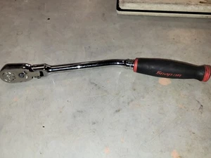 Snap On~3/8"Dr Dual 80 Flex-Head Ratchet W/RED Soft Grip BENT Handle~FHBF80A - Picture 1 of 6