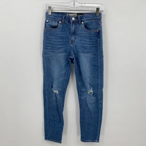 Levis Silvertab Jeans Mini Mom Distressed Medium Blue Size 12 Regular Girls - Picture 1 of 11