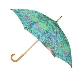 New CTM Women's Auto Open Monet Print Stick Umbrella