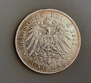 German States PRUSSIA 5 Mark 1903 A  KM# 523   VF - Picture 1 of 2
