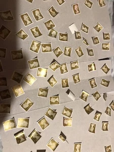 Royal Mail 1st Class Stamps x 50 unfranked no gum GOLD Security off paper - Picture 1 of 11
