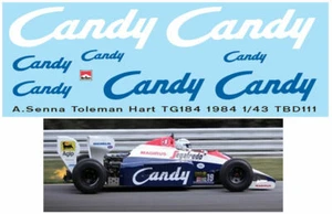 1/43 Decals für Candy Toleman Hart TG184 1984 AYRTON SENNA TBD111 - Bild 1 von 3