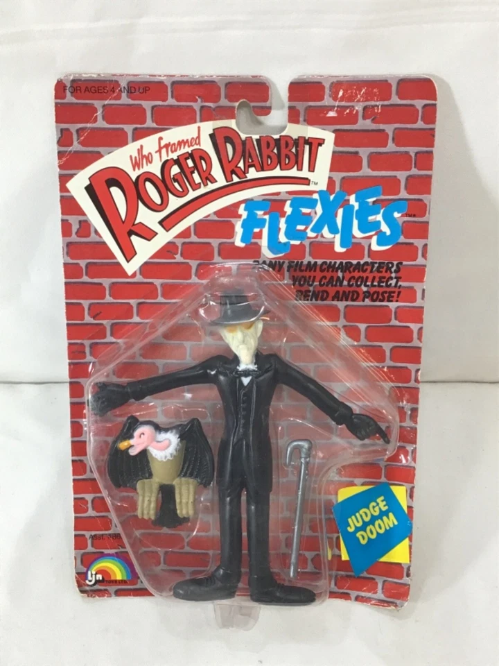 1988 LJN Who Framed Roger Rabbit Flexies Judge Doom Figure MOC Carded Sealed Foto 1 de 4