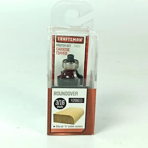 Broca redondeada de radio Craftsman Router de 3/16" con punta de carburo de vástago de 1/4" 9-28611 - Imagen 1 de 5
