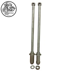 1972 SUZUKI RV90 FRONT AXLE X2 PAIR - Picture 1 of 11