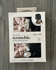 Kitsch Satin Hair Scrunchies - Softer Than Silk Scrunchies for Hair 5 Pcs New