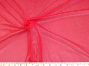 Discount Fabric nylon Tricot Red 15 denier Lustre SheerTM - Picture 1 of 1