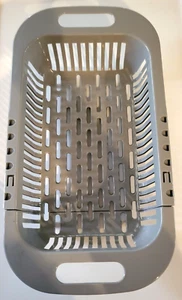 Gray Kitchen Drain Basket, Retractable Sink Drain For Fruits and Vegetables - Picture 1 of 4