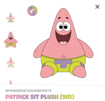 YouTooz * Patrick *  SpongeBob Square Pants *9" Plush * NEW * In Hand * - Image 1 of 4