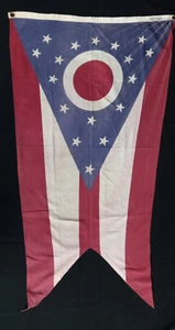Antike Ohio State Flagge 3' x 5' genähte Baumwolle mit Messing Ösen - Bild 1 von 7