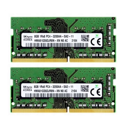 Hynix 16GB (2X8GB) DDR4 3200MHz PC4-25600 1RX8 SODIMM Memory Ram HMA81GS6CJR8N - Image 1 of 4