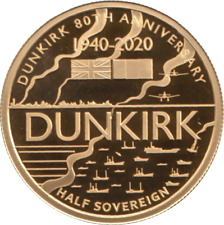 Gold Proof Coin Half Sovereign 22ct 2020 80th Anniversary Battle of Dunkirk [A]