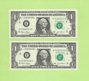 '7132 2317 & 7132 7132' .. MATCHING .. UNCIRC $1 RADAR E RIPETITORE 2003 e 2003 - Foto 1 di 2