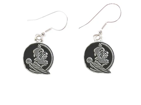 Florida State Seminoles Silver Plated Earrings Hook Wire Womens Jewelry FSU Gift Cover