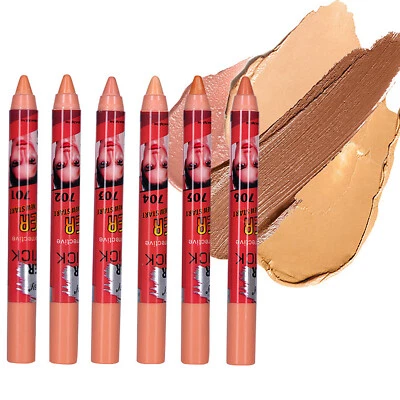 6pcs Pro Full Coverage Concealer Contour Pencil Set for Under-Eye Face Makeup - Image 1 of 4