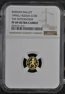 1996 L 10 Roubles Russia Proof Coin NGC PR 69 UC The Nutcracker - Picture 1 of 2