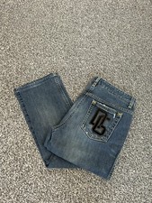 Dolce and Gabbana D&G Vintage Pocket Logo Blue Straight Jeans IT 42 30x29 Italy