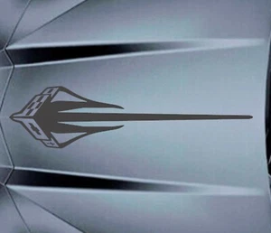 NEW Design STINGRAY Hood Vinyl Decal Racing Stripes (Fits Chevy CORVETTE C8) - Picture 1 of 25