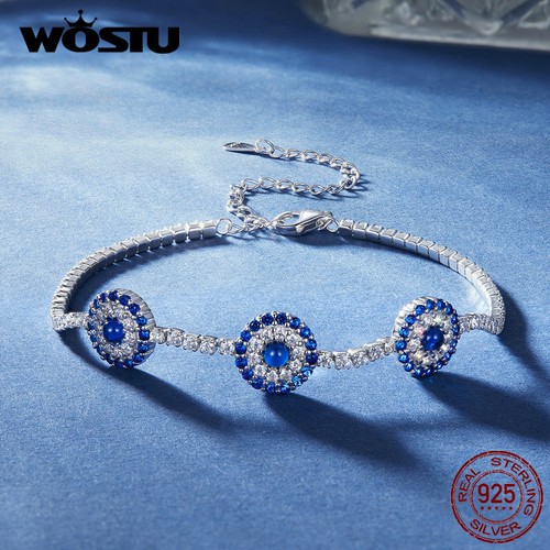 VALENTINO Bracciale Wostu argento sterling 925 occhio di demone catena matrimonio gioielli regalo donna