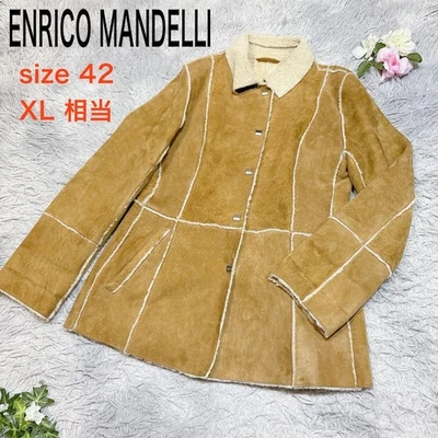 Abrigo ENRICO MANDELLI Cuero Real Mouton Beige Talla XL Foto 1 de 4