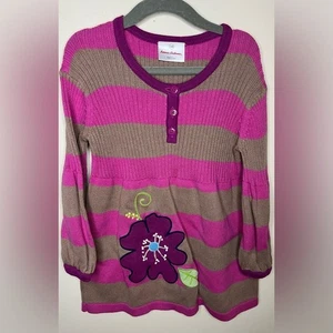 Hanna Andersson Striped Knit Sweater Dress – Size 110 (5Y) – EUC - Picture 1 of 7
