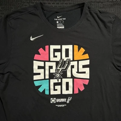 Nike NBA San Antonio Spurs 2019 Playoffs T Shirt Dri-Fit Fiesta City Edition XL - Image 1 of 4