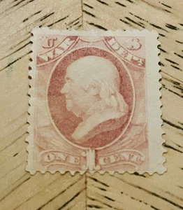 1873 U.S. War Dept Official 1 Cent Scott #083 MHG PH Fine - Bild 1 von 2