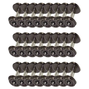 24 Stück Spur H0 DC 1:87 36'' Metallräder für Modellbahn Gleichstromradsätze - Bild 1 von 7