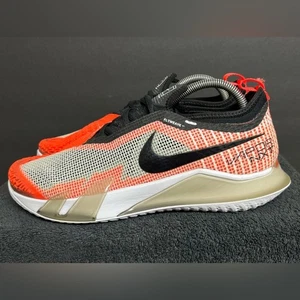 Nike React Vapor NXT HC Men SZ 8 Tennis Pickleball Shoes White Black Mango NWOB - Picture 1 of 10