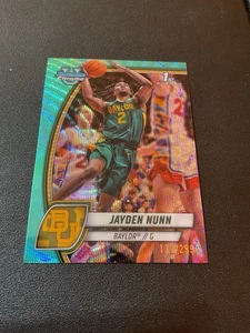 2024-25 BOWMAN CHROME U JAYDEN NUNN 1ST ROOKIE AQUA REFRACTOR-#137/299-BAYLOR - Picture 1 of 4