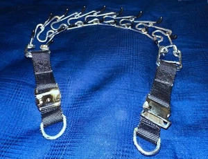 "Collar de entrenamiento para perros con puntas sin tirar acero cromado 22""" - Imagen 1 de 4