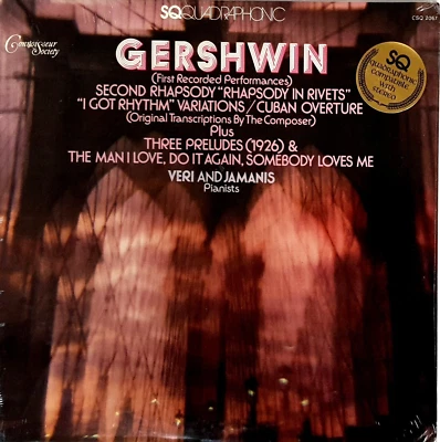 Gershwin / Veri & Jamanis–Gershwin Quadraphonic Vinyl LP Connoisseur CSQ 2067 - Image 1 of 2