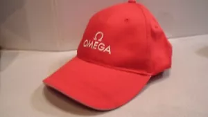 Authentic Omega Watch Red Baseball Cap Adjustable Hat - Picture 1 of 4